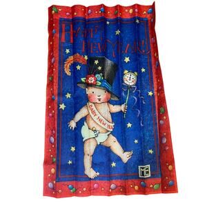 Mary Engelbreit Happy New year Flag Banner